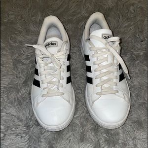 Slightly worn adidas sneakers